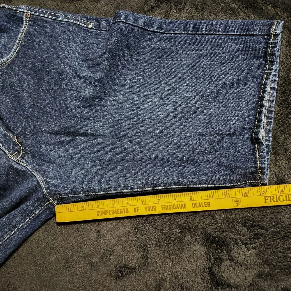 Avirex Jean Shorts Mens Size 36 Blue Denim Jorts Embroidered Vintage